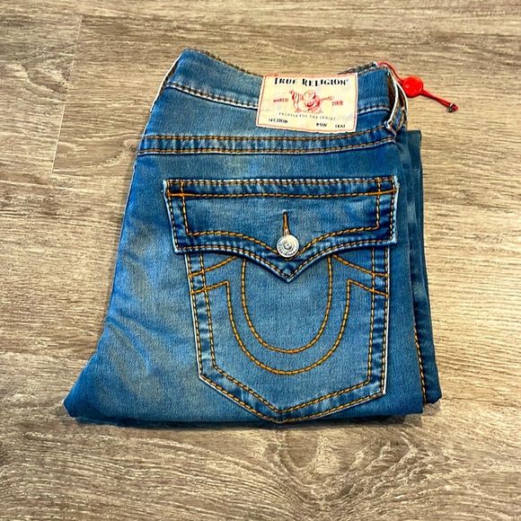 Ricky RELAXED straight true religion denim w flap 34W